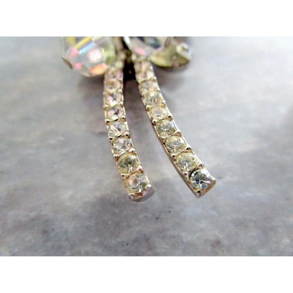 Juliana Vintage LARGE Leaf Brooch Pin  Beads Marquis Shape Rhinestones Exquisite
